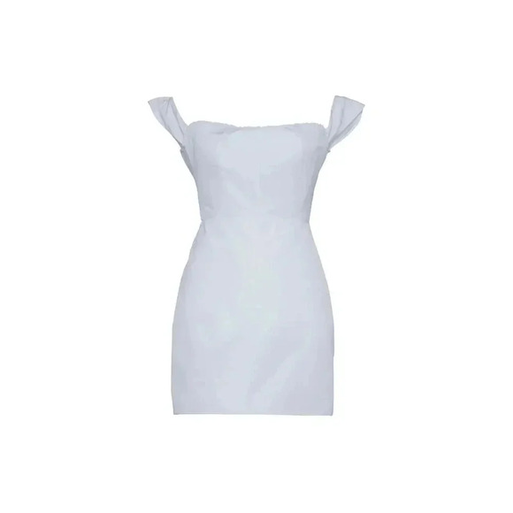 NEW-THE BAR NWT! AVERY DRESS BLANC SZ 8 - Picture 2 of 12